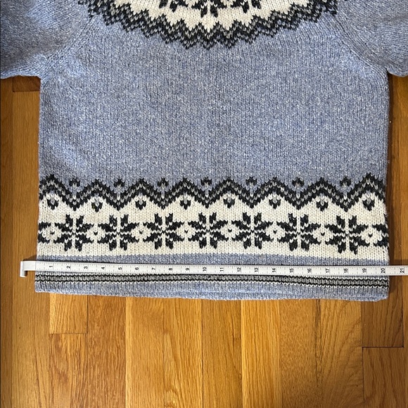 Inis Crafts Merino Wool Nordic Pattern Mock Neck Sweater - Picture 13 of 14